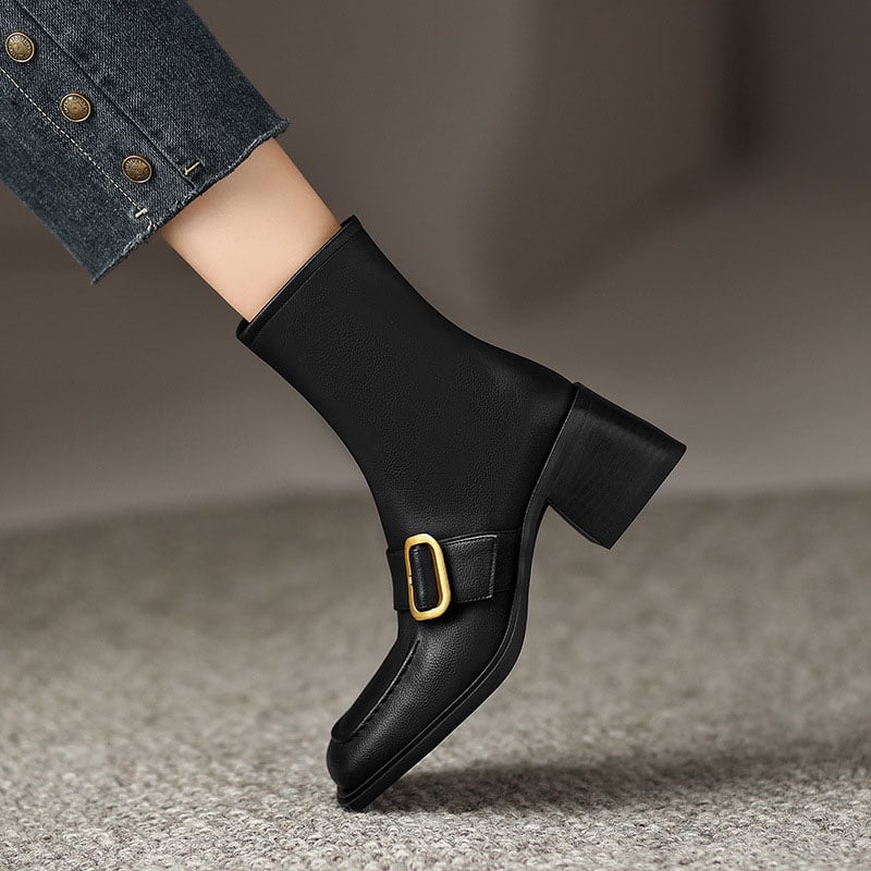 Valenza™| Aquene Leather Ankle Boots