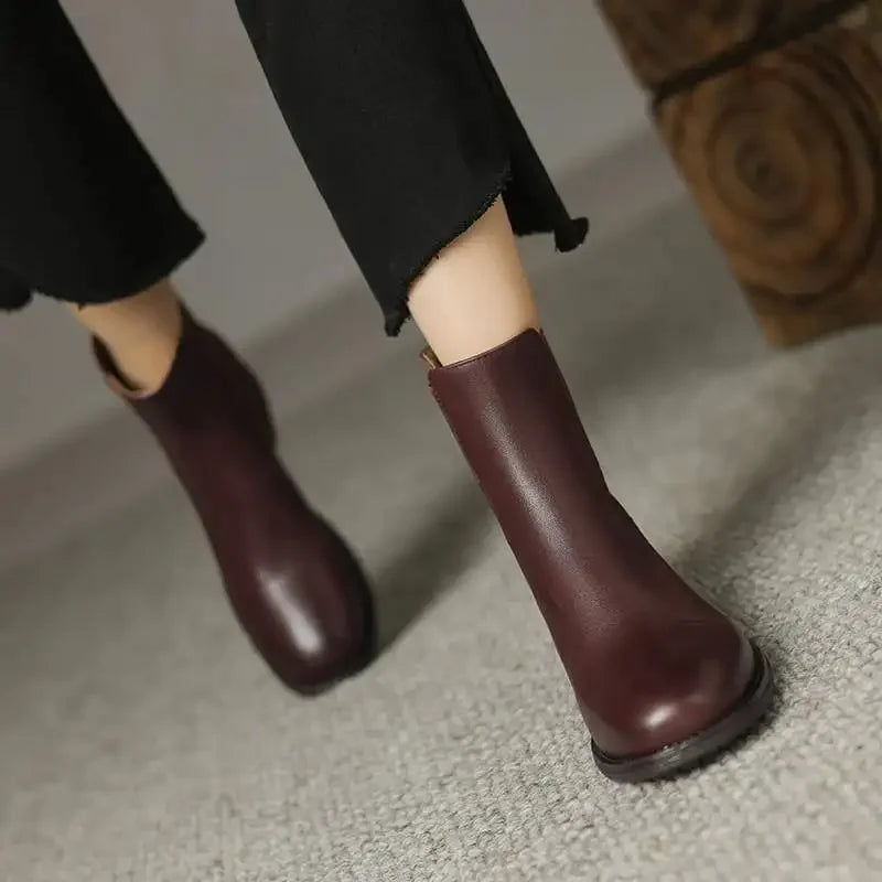 Valenza™| Zantina Leather Ankle Boots