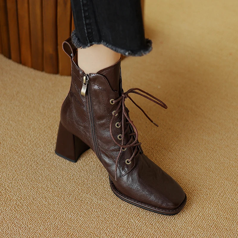 Valenza™| Virelia Leather Ankle Boots