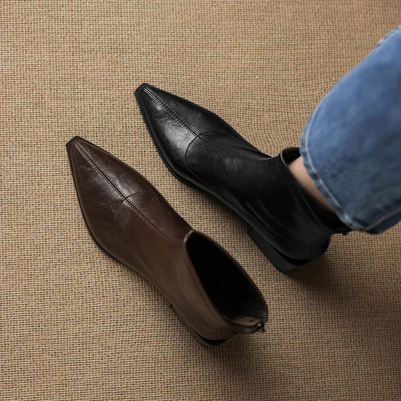 Valenza™| Solyra Leather Ankle Boots