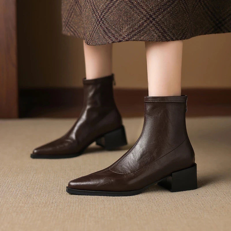 Valenza™| Solyra Leather Ankle Boots